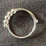 Cute Silver Tone Beaded Fidget Ring Photo 0