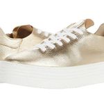 Sam Edelman Womens Pippy Lace up Sneaker Gold Smooth Leather Lace up Size 9.5 Photo 1