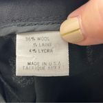 Theory  Wool‎ Lycra Blend Pant Womens Size 8 Black Wide Leg Low Rise Office Work Photo 2