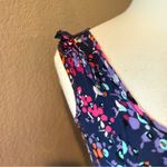 Charlotte Russe Navy and Pink Floral Top Small Photo 2