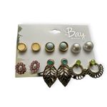 Vintage 6 Pair Pearl and Floral Bohemian Earrings Sets Multi Photo 1