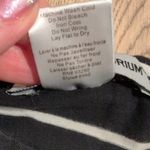 Cotton Emporium  Tank Top Womens XL Monochrome Striped Shirt Black White Cropped Photo 2