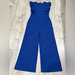 🆕 Auxo Chic Royal Blue Ruffle Jumpsuit Size M Size M Photo 4