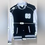 Hippie Rose  Women’s Faux Leather Embroidered Varsity Jacket Photo 4