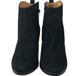 J. Crew Women’s Quinn Black Suede Ankle Boots Size 7 Block Heel Side Zip Booties Photo 1