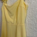 And Now This Ruffled Side‎ Elegant Yellow Midi Dress with Front Slit Medium Photo 3