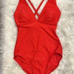 NWT Yummie ‘Maia’ one piece plunge swimsuit 12 Red Photo 1