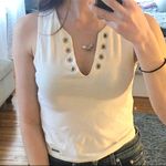 Abercrombie & Fitch White Tank Top Photo 0