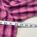 Bit & Bridle Western Pearl Snap Top Size XL Purple Plaid Embroidered Horses Photo 8