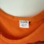 Vintage Y2K 00s Highness Orange Embroidered Leaf Coverup Dress One Size Photo 1