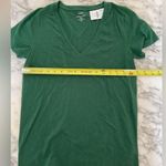 NWT JCrew V Neck Slub Cotton Tee Green Women’s Short Sleeve M Photo 6
