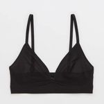 Aerie SMOOTHEZ Mesh Bralette True Black Size Small Photo 0
