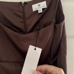 Socialite NWT  Ruffle Slit Hem Satin Dress Photo 7