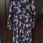 Anthropologie EUC  Hutch Juliet Faux Wrap
Dress Blue Floral Size 14 Photo 8