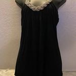 Spense Black Blouse with Chain Halter Top Photo 8