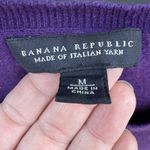 Banana Republic  Italian Yarn Wool Cashmere Blend Sweater M Purple Quiet Luxury Photo 3