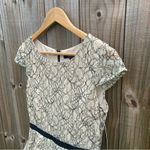 Alex Marie NEW  Black and Ivory Lace Knee Length Sheath Peplum Dress Size 6 Photo 3