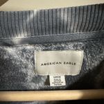 American Eagle Women’s Blue Tie Dye Cropped Crewneck Sweatshirt size small Photo 2