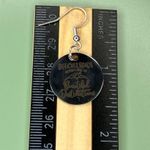 Inspirational Quote Mountain Print Stainless Steel Earrings Silver Photo 2