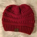 C.C. Cozy Red Knitted Beanie - Stylish Warm Winter Hat Photo 0