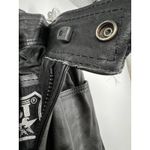 First Genuine Leather Pants Womens Black Smooth Motorcycle Pants Size 28 Photo 3