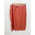 Skies Are Blue  Pink Jolie Tie Front Linen Skirt Asymmetrical Women Large NWT Photo 1