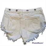 We The Free  (Free People) Dayflower White Denim cut-off Shorts Photo 4