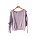 Spiritual Gangster  Peace Vida Boatneck Sweatshirt Lilac Pullover Size Small NEW Photo 1