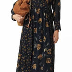Ba&sh NWT Finaya Floral Midi Dress Blue XS Romantic Parisian Style MSRP $420 Photo 0