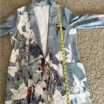 Tempo Paris  Blazer Jacket Sz Medium Art Nature Romantic Whimsical Suede Feel V2 Photo 9