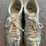 ZARA Metallic Trainer Sneakers Photo 1