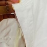 Aerie  Pants Women's Medium White Wide Leg Distressed Drawstring Baggy Casual Photo 3