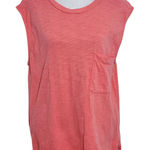 Lou & grey  Sleeveless Pink Muscle Tee Size Large Pink Textured Sleeveless Top Photo 0