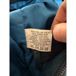Sanovation Barcelona Blue 100% Sheep Skin Leather Bomber Jacket Women’s Small Photo 8