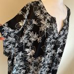 Swimsuits For All Black White Floral Cover Up Dress Size 40 Photo 4