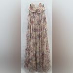 Faeriesty Ruched Bustier Ruffle Trim Hem Floral Print‎ Tube Corset Zip Dress 1xl Pink Size 1X Photo 6