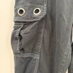 Hot Topic  Black White Contrast Grommet Carpenter Pants size 11 wide leg relaxed Photo 2