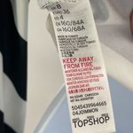 Topshop 2/$30  Striped Tie Sleeve V-Neck Wrap Blouse Top Shirt Bell Sleeve Black Photo 6