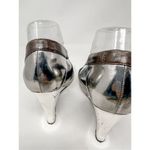 Marciano Women's Silver Leather Peep-Toe Wedge Heel Silver And Brown Size 8.5 Photo 11