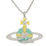 Vivienne Westwood NWOT Large Shooting Star Orb Necklace 17” with dust bag, cloth Photo 0