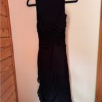 SheIn Bodycon Ruffles Double Layers Mesh Sexy Bodycon Party Dress small black Photo 3