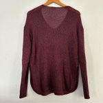 Harper Heritage Francesca’s  Maroon Crewneck Sweater Large Elbow Detail Photo 3