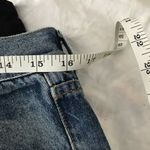 GRLFRND  The Jaden Low Rise Boyfriend Blue Denim Frayed Raw Hem Shorts Size 26 Photo 5