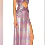 Retrofete Soleil Dress in Lilac Aurora Size XS Strapless NWT Cutout Maxi Rainbow Purple Photo 1