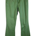 VIA MASINI 80 Firenze Green Cropped Flare Trousers Made in Italy Size 42 Photo 0