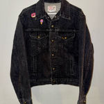 Vintage Saddle King Western Jean Jacket Black Size L Photo 0