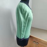 Juicy Couture | Gold Button Up Sweater Green Navy 3/4 sleeve Classic Cardigan Photo 1