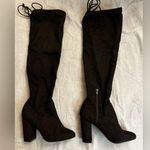 Faryl Robin Tall Suede Black Boots knee high Size 7.5 Photo 0