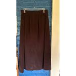 Denim & Co. Brown Maxi Skirt Elastic Waist Pockets Career Casual Size M Photo 2