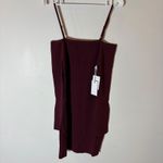 Good American NWT  STRETCH RIB KNIT SHOULDER MINI DRESS OXBLOOD Size Large Photo 1